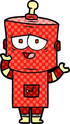 cartoon robot character