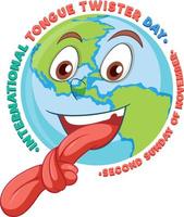 International Tongue Twister Day Banner Design vector