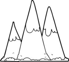 cartoon snow mountains vector