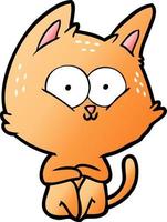 cartoon cat character vector