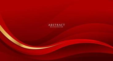 Abstract luxury red and gold background modern concept vector