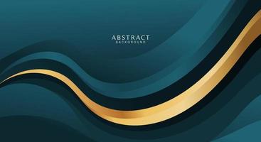 Abstract luxury wavy modern dark and gold background vector