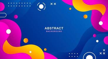 Abstract blue with colorful memphis background vector