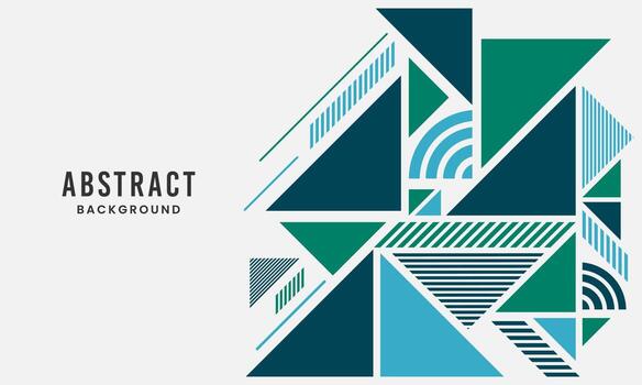 Abstract triangle and lines gray background vector design
