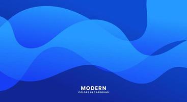 Modern blue wavy banner design background design vector image