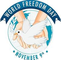 World Freedom Day Banner Design vector