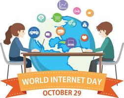 World Internet Day Banner Design vector