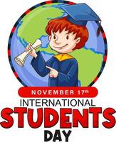 International Students Day Banner Design vector