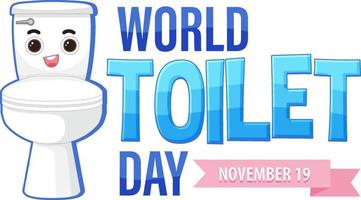 World toilet day text design vector