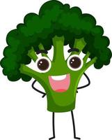 A broccoli cartoon character vector