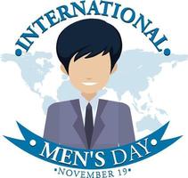 International Mens Day Poster Design vector