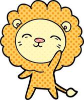 cartoon doodle character lion vector
