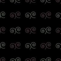 a pattern of swirls on black vector