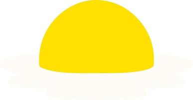 isolated fried egg vector