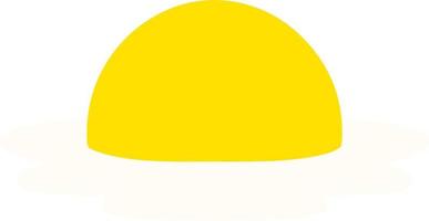 isolated fried egg vector