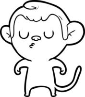 cartoon monkey character vector