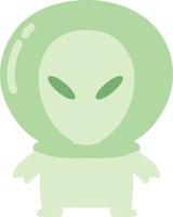 small alien flat art vector