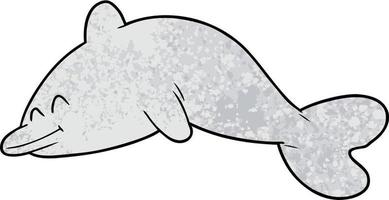 personaje de dibujos animados de delfines vector