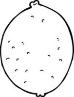 line drawing cartoon lemon vector