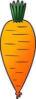 cartoon orange carrot vector