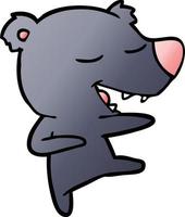 personaje de oso de dibujos animados vector