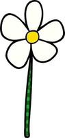 cartoon white flower vector