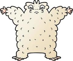 personaje de yeti de dibujos animados vector