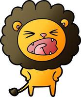 personaje de león de dibujos animados vector