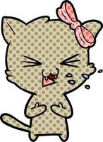 cartoon cat character vector