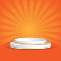 sunbrust orange colour Background, with Double Podium, Perfect for banners, posters, anything related to promotions social media, vector template. eps vector file