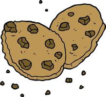 cartoon chocolate cookies vector