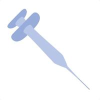 medical syringe flat color style vector