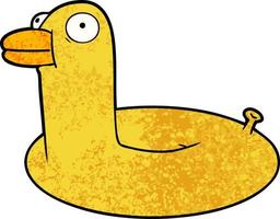 cartoon duck floatie vector