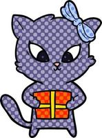 cartoon cat character vector