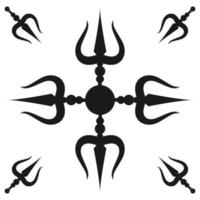Trident element illustration. Trident symbol layout. Vector eps 10