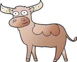 cartoon bull character vector