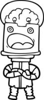 personaje de robot de dibujos animados vector