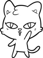 personaje de gato de dibujos animados de vector