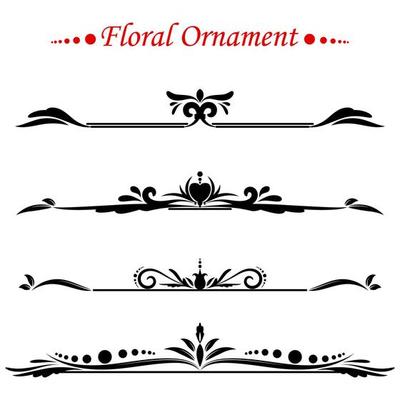 Floral ornament template. Text divider vector. Fit tor frame, border, corner, page. Vector eps 10.