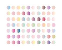 Pastel gradient smooth and vibrant color set. gradient set round Vector Template for design