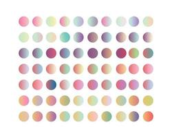 Pastel gradient smooth and vibrant color set. gradient set round Vector Template for design