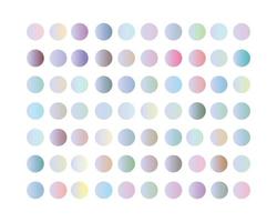 Pastel gradient smooth and vibrant color set. gradient set round Vector Template for design