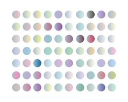 Pastel gradient smooth and vibrant color set. gradient set round Vector Template for design