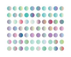 Pastel gradient smooth and vibrant color set. gradient set round Vector Template for design