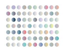 Pastel gradient smooth and vibrant color set. gradient set round Vector Template for design