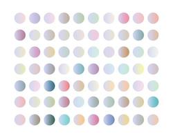 Pastel gradient smooth and vibrant color set. gradient set round Vector Template for design