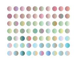 pastel linear gradient color pack circles collection for apps, ui, ux, web design,banner, etc. Pastel gradient pack vector