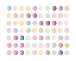 pastel linear gradient color pack circles collection for apps, ui, ux, web design,banner, etc. Pastel gradient pack vector