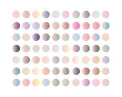 conjunto de colores de degradado pastel para aplicaciones, ui, ux, diseño web, banner, etc. conjunto de degradado de moda redondeado vector