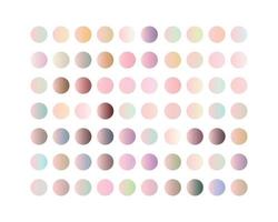 Pastel gradient color set for apps, ui, ux, web design,banner, etc. Rounded trendy gradient set vector